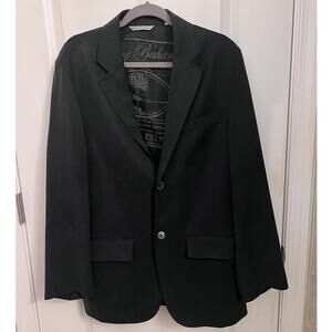 Tommy Bahama Silk Rayon blazer Sport Coat Men's L black Coastal Chic Island Life